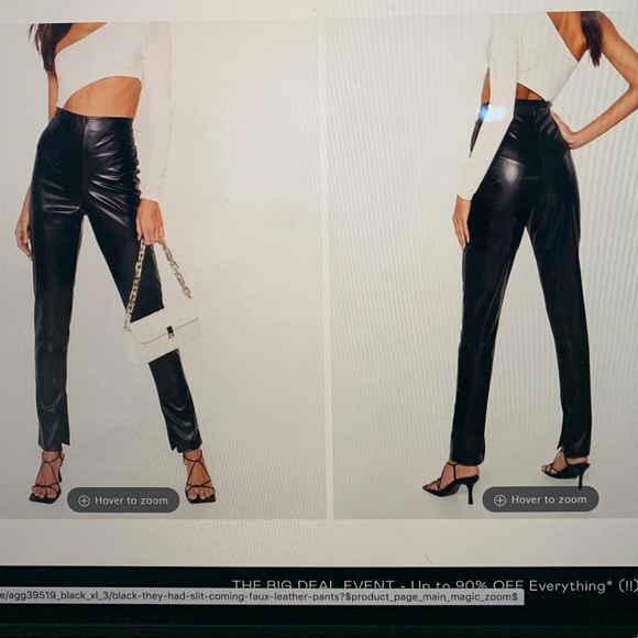 Faux leather pants - Picture 2 of 2